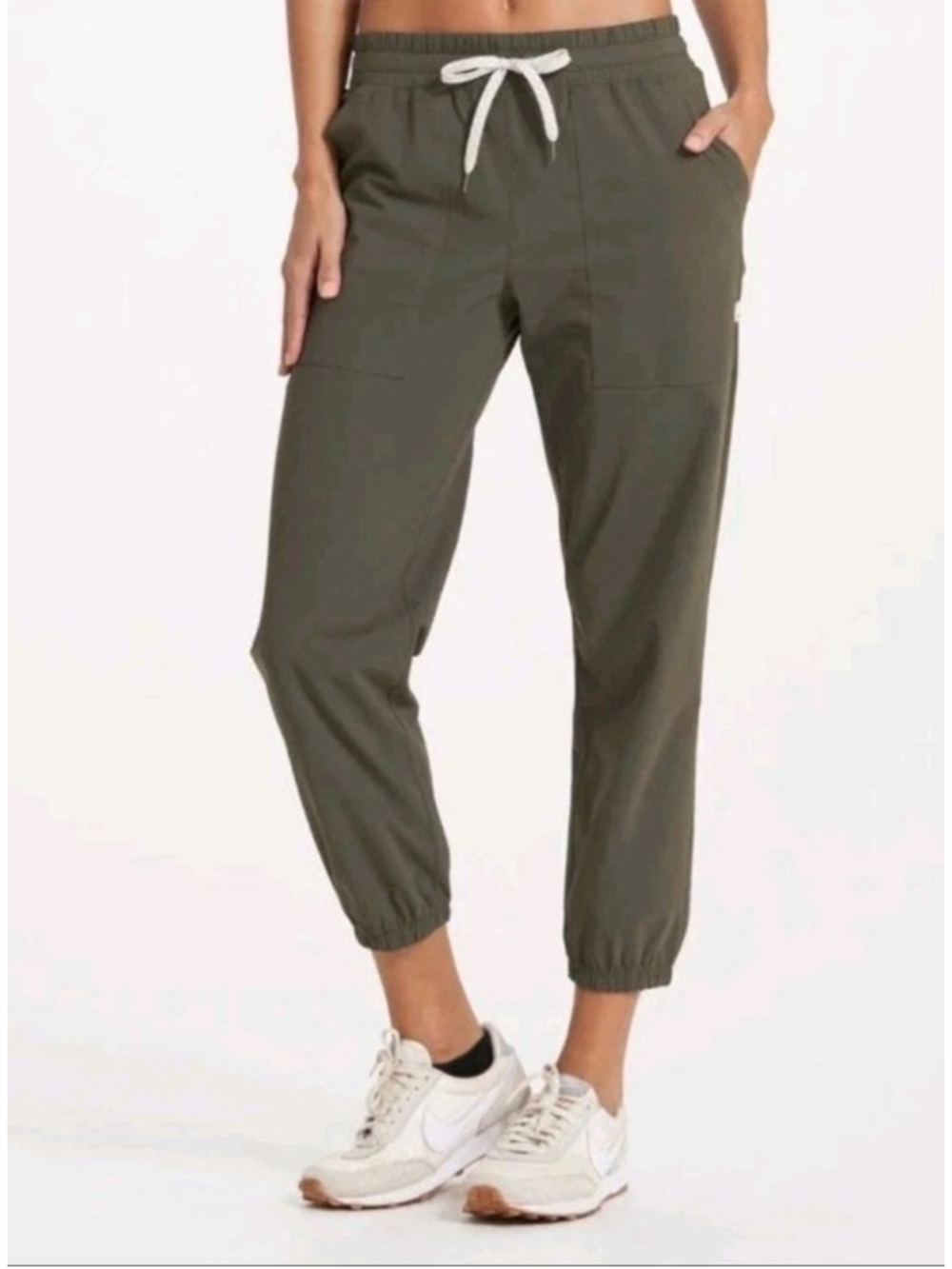 Olive Drawstring Jogger Pants - Women
